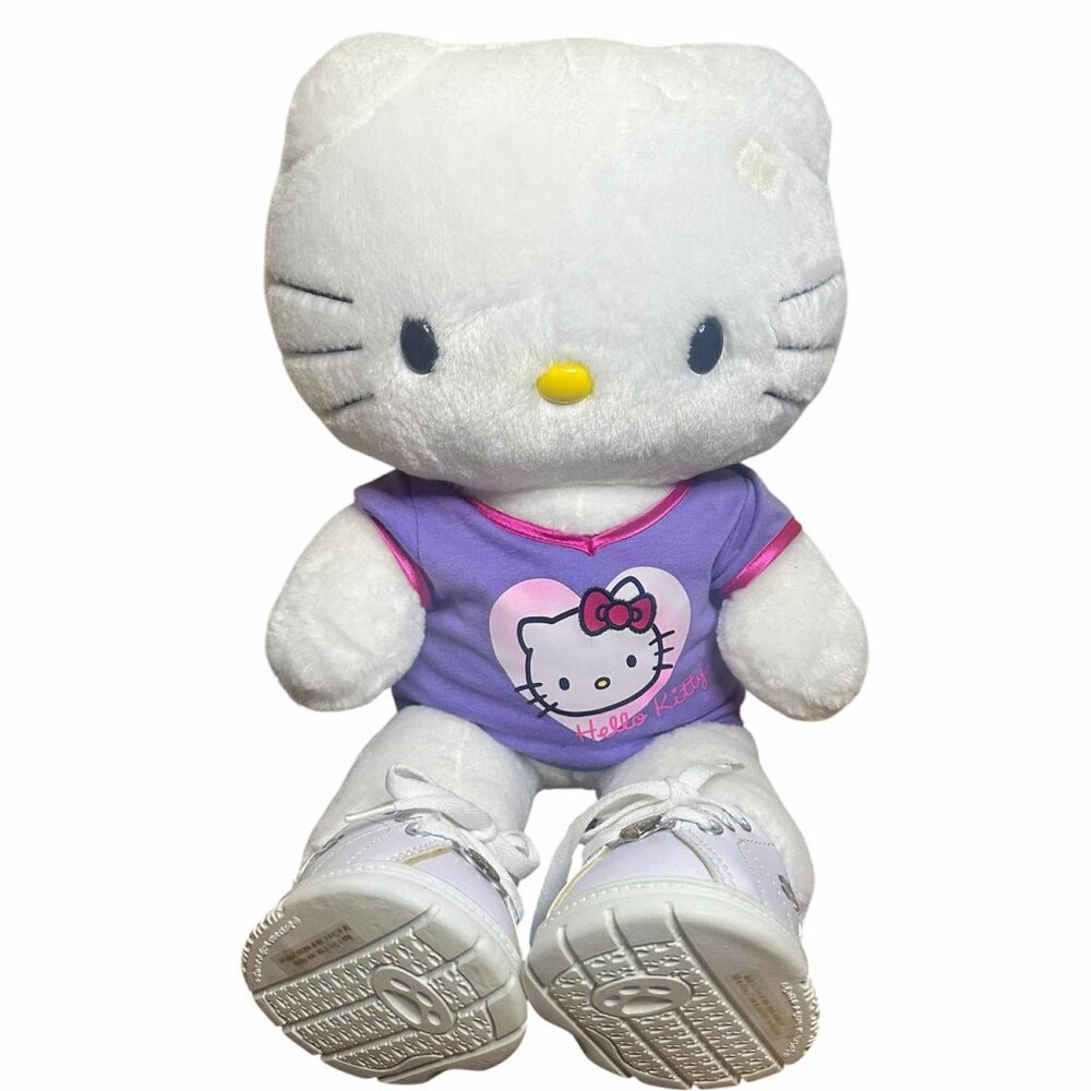Build A Bear Hello Kitty Fluffy White Plush  Sanrio BAB